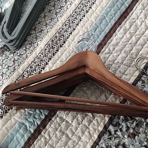 Wooden coat hangers